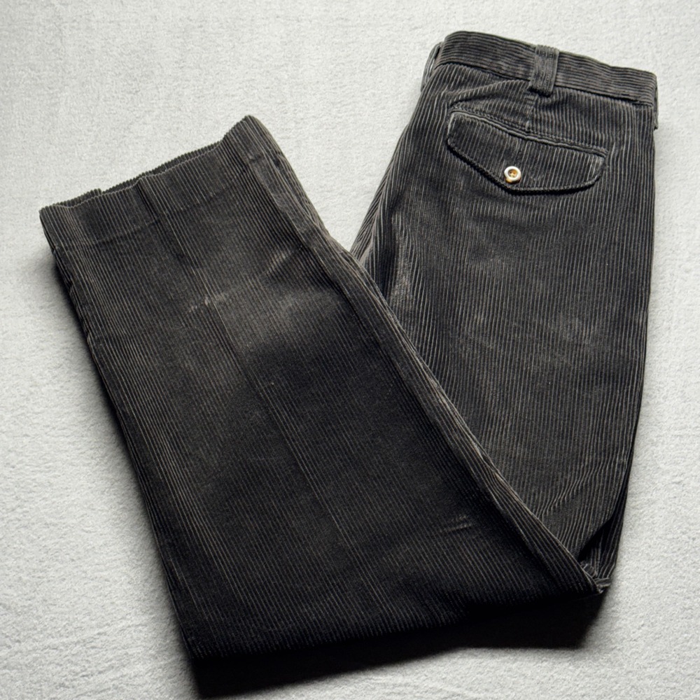 L.L. Bean Classic Fit Wide Wale Corduroy Pants Mens 36 Grey 285254